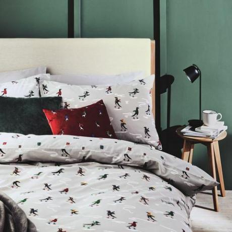 marks and spencer beddengoed set met kerstprint