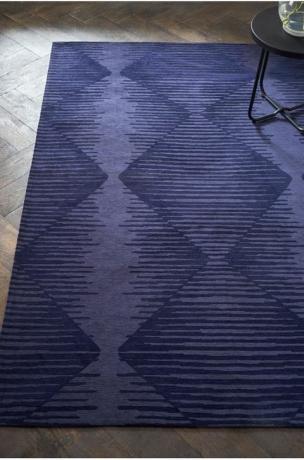 Navy Geo Flatweave-vloerkleed