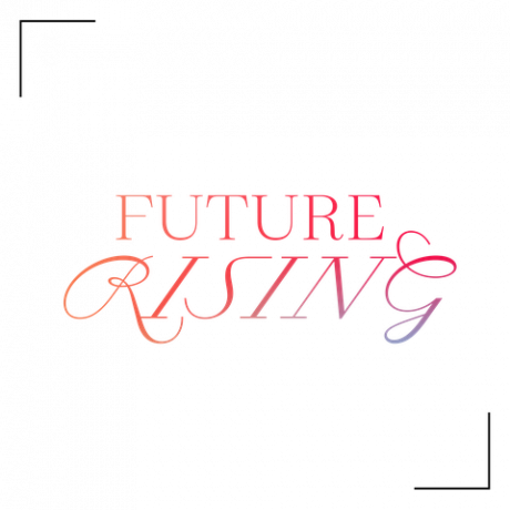 afbeelding van roze tekst met de tekst 'toekomstige opkomst'