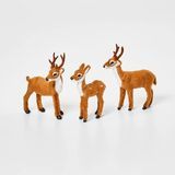 3 st Mini Deer decoratieve beeldjes 