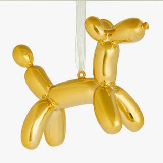 Pop Art Balloon Dog Bauble, goud
