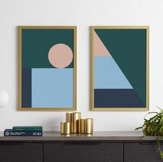 Sadie geometrische set van 2 ingelijste prints, 40 x 60 cm