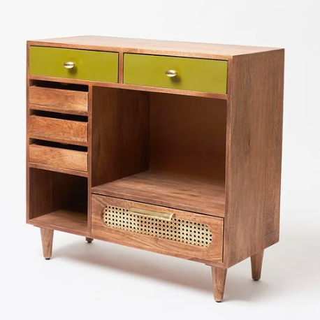 New Boys Page groene mangohouten dressoir