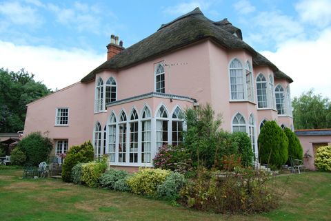 Brookdale - Devon - roze cottage - exterieur - kracht en zonen