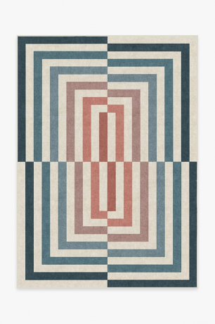 Jonathan Adler Op Art groenblauw vloerkleed