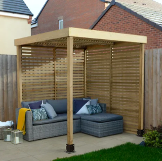 Massief houten pergola