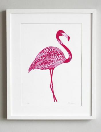 Pink Flamingo van Kath Edwards, Artfinder