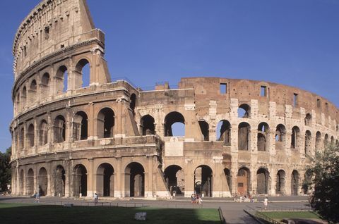 Romeinse colosseum voorafgaand aan restauratie