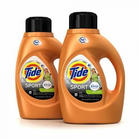 Tide Plus Febreze Sport Actieve frisse geur HE Turbo Clean vloeibaar wasmiddel, 46 oz, 29 ladingen (verpakking kan variëren)